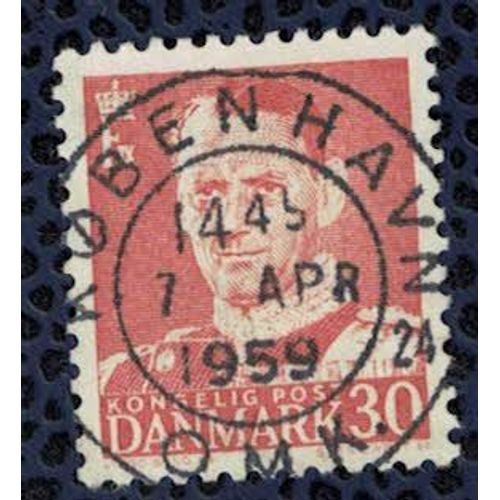 Danemark Oblitéré Rond Used King Frederik Ix Roi Frédéric Ix 30 Ore Danoise Orange Su