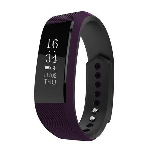 Montre Connectée Sport Ios Android Réveil Podomètre Cardio Bluetooth Sms Violet Yonis
