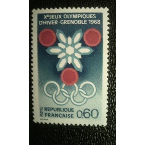 Timbre France (Yt 1520 ) 1967 Prélude Aux Jeux Olympiques D'hiver À Grenoble