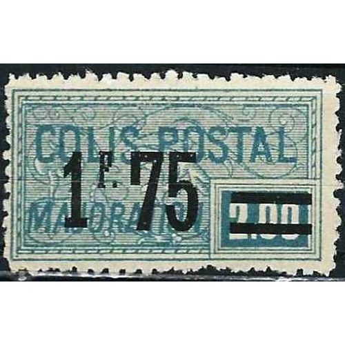 France 1926, Bel Exemplaire Timbre Pour Colis Postal Majoration, Yvert 41, 2.00f. Bleu Vert Surchargé "1f75", Neuf* - Sans Gomme