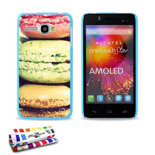 Coque Case Alcatel One Touch Star Macaron Contour Bleu Silicone Rigide (Tpu)