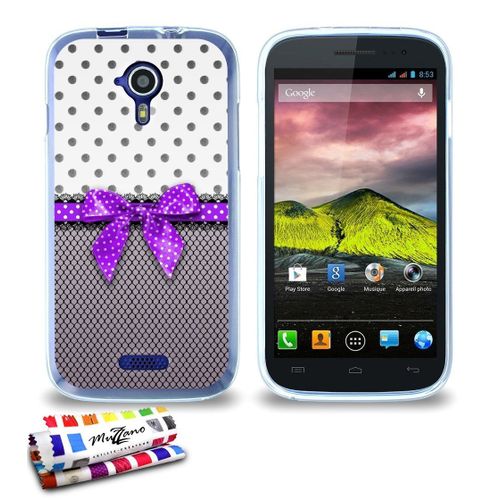 Coque Case Wiko Cink Five Pin Up Violet Contour Transparent Silicone Rigide (Tpu)