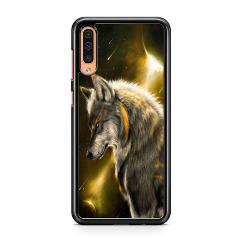 Coque Pour Samsung Galaxy A10 Silicone Tpu Loup Wolf Loup Garou Chiens Dogs Lune Planete Design Hypster Indien Totem Symbole Ref 579