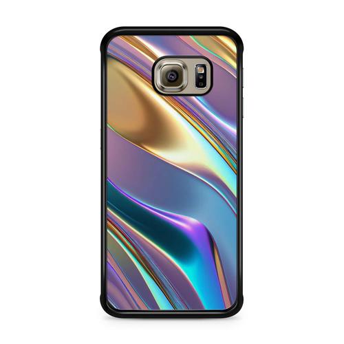 Coque Pour Samsung Galaxy S6 Metal Liquid Abstrait Art Ref 3561