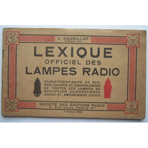 Lexique Officiel Des Lampes Radio 1948