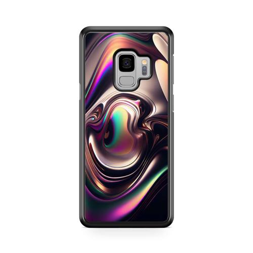 Coque Pour Samsung Galaxy A8 2018 Metal Liquid Abstrait Art Ref 2176