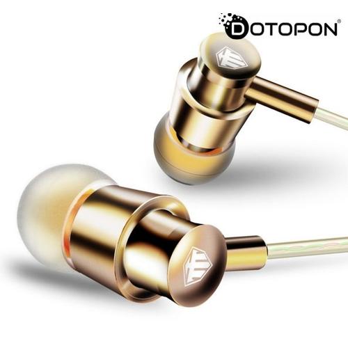 DOTOPON® Cosonic W6 écouteurs Filaire Basse écouteurs Stéréo In-Ear 3.5mm Avec Micphone Argent