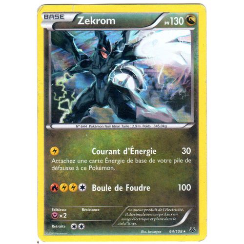 Zekrom Holo 64/108 Xy Ciel Rugissant