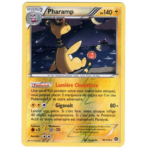 Carte Pokémon 40/114 Pharamp 140 Pv - Holo Reverse Xy - Offensive Vapeur Neuf Fr