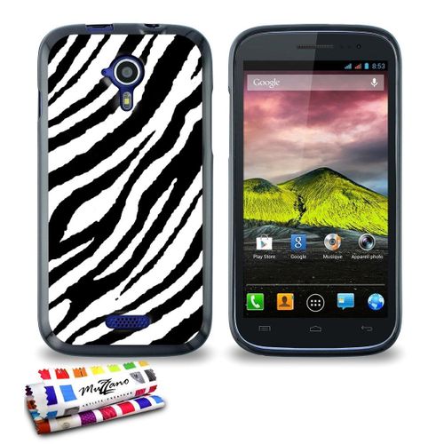 Coque Case Wiko Cink Five Zebra Contour Noir Silicone Souple (Tpu)