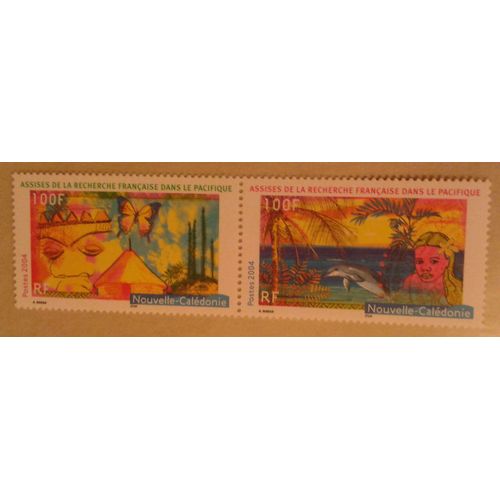 Bloc 2 Timbres France Nouvelle-Calédonie 2004 Yvert Et Tellier N°932, 933 Assises De La Recherche Française Dans Le Pacifique Neufs**
