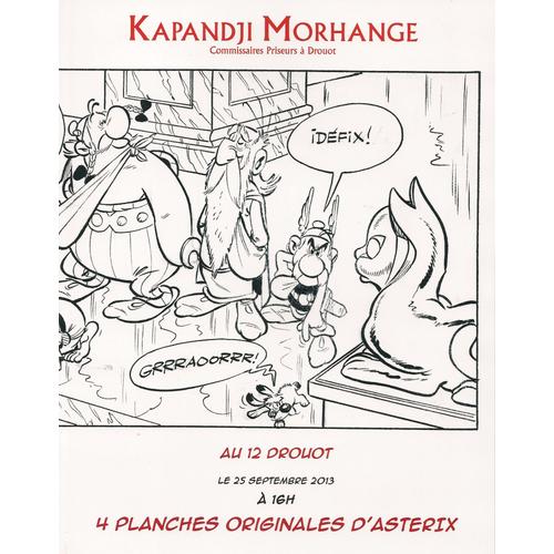 Kapandji Morhange Catalogue 4 Planches Originales D'Asterix 2013