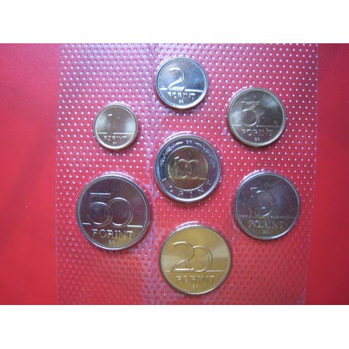 Lot De 7 Pièces De Monnaie Hongrie Sous Blister - 1995 À 2004
