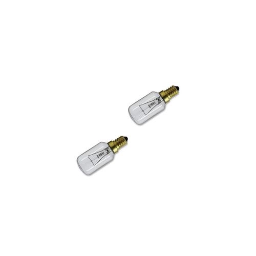 Lot de 2 Ampoules T25 / E14 / 25W d'origine Four cuisinière (484000008842 C00863215 AYA BAUKNECHT BURG CONTINENTAL EDISON DAEWOO DOMEOS ESSENTIEL B FAR FRIONOR IGNIS LADEN LINETECH LISTO OCEANIC ORLIN