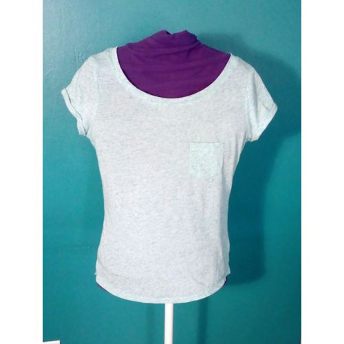 T-Shirt ""Bershka Manches Courtes T S Vert D'Eau
