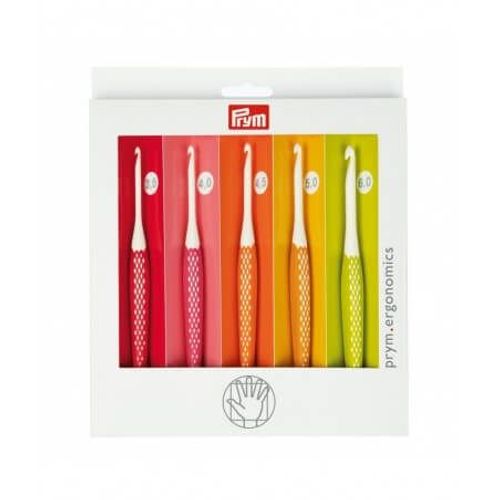 Jeu De 5 Crochets Prym Ergonomics En Plastique N° 3,5 À 6 - Prym Multicolore
