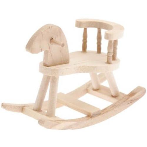 Cheval À Bascule Miniature Pour Enfant Lutin (8.5x7x4cm) - Rico Design Bois