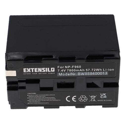 EXTENSILO 1x Batterie compatible avec Hitachi VM-H91E, VM-H945 appareil photo (7800mAh, 7,4V, Li-ion)