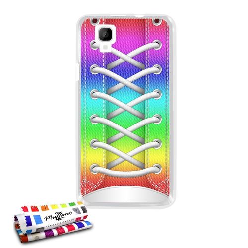 Coque Case Wiko Sunset Tennis Rainbow Contour Transparent Silicone Souple (Tpu)