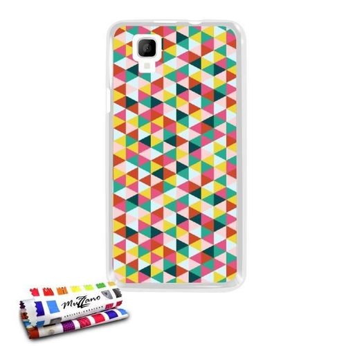 Coque Case Wiko Sunset Triangles Contour Transparent Silicone Souple (Tpu)