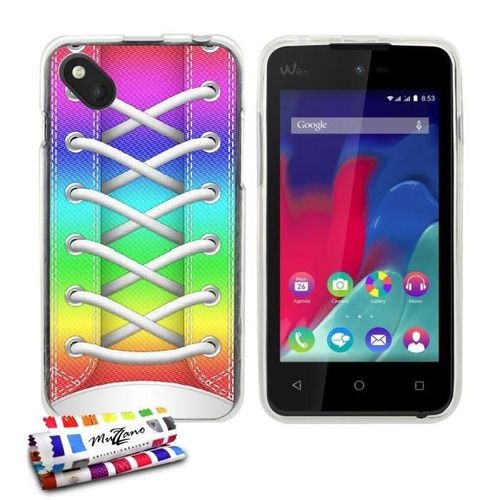 Coque Case Wiko Sunset 2 Tennis Rainbow Contour Transparent Silicone Souple (Tpu)