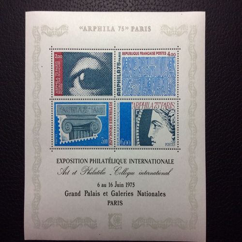 France Bloc-Feuillet Arphila 75. Yvert No.7. Neuf** Luxe