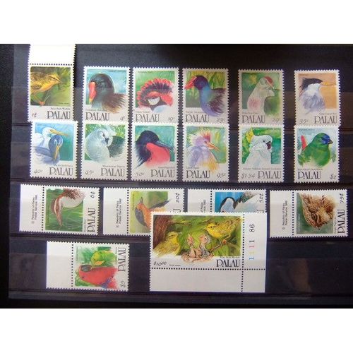 Palau 1991 -1992 3 Series Faune Oiseaux Fauna Pájaros Yvert 385 / 395 + 470 / 475 + 534 ** Mnh //Lot 123
