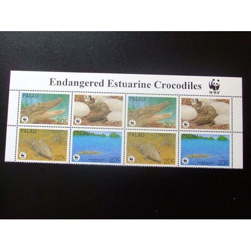 Palau 1995 Proteccion De La Fauna Wwf Reptiles Yvert 618 / 621 ** Mnh / 123