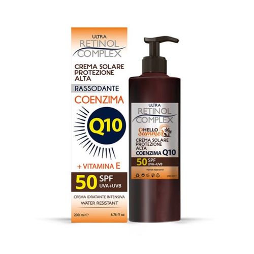 Crème Solaire Spf 50 Avec Q10 Coenzyme High Protection Water Resistant Healthy Tanning Hello Summer Ultra Retinol Complex