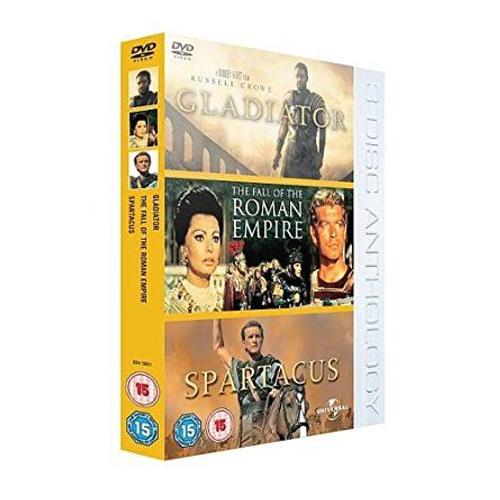 Gladiator, The Fall Of The Roman Empire, Spartacus - Coffret 3 Disc Anthology En Anglais