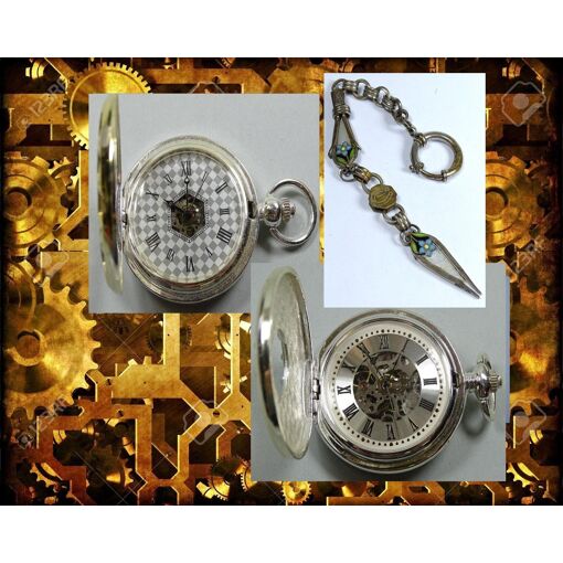 2 Montres gousset avec 1 chainette (jimbi57)
