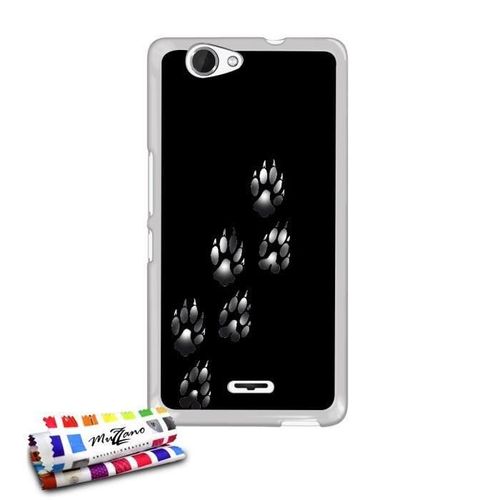 Coque Case Wiko Getaway Ours Noir Contour Transparent Silicone Souple (Tpu)