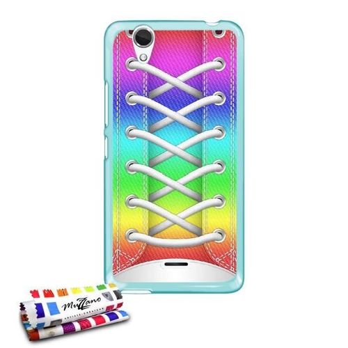 Coque Case Wiko Birdy Tennis Rainbow Contour Bleu Silicone Souple (Tpu)