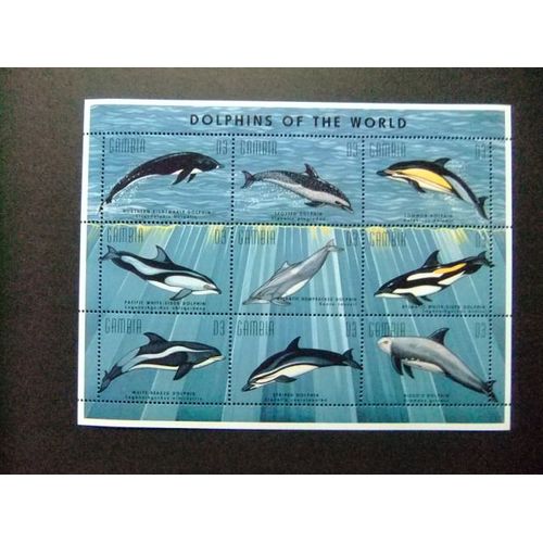 Gambie Gambia 1995 Marine Life Dolphins Oh The World Yvert 1943 / 51 ** Mnh/Aa