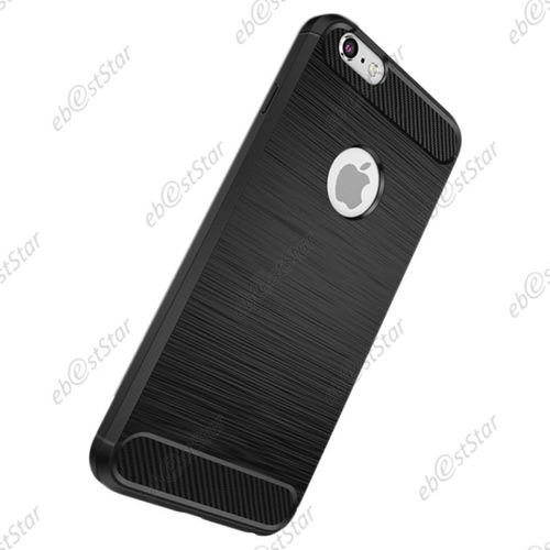 Ebeststar - Coque Iphone 7 (2016), Iphone 8 (2017) 4,7" Housse Motif Fibre Carbone Luxe Flex Tpu Premium, Noir [Dimensions Precises Smartphone : 138.3/138.4 X 67.1/67.3 X 7.1/7.3 Mm, Écran 4.7''][Note Importante Lire Description]