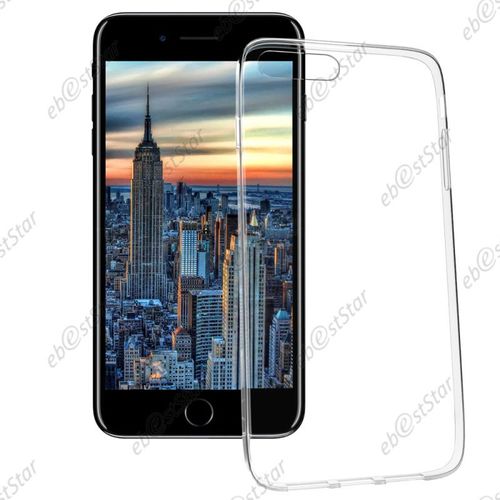 Ebeststar ® Film Protection Écran En Verre Trempé + Coque Silicone Gel Ultra Fine Housse Etui Souple Pour Apple Iphone 8 (2017) 4,7", Iphone 7 (2016), Couleur Transparent [Note Importante Lire Description]