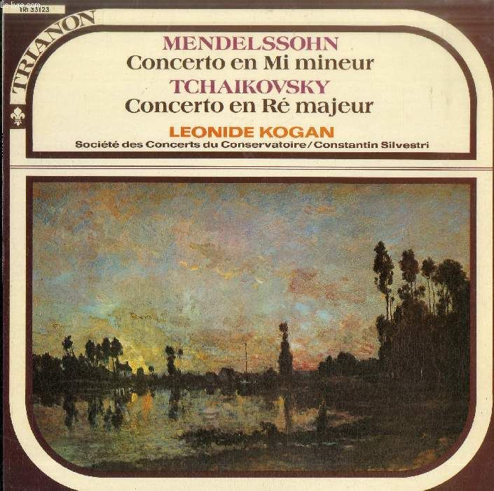 Disque Vinyle 33t : Concerto En Mi Mineur / Concerto En Re Majeur