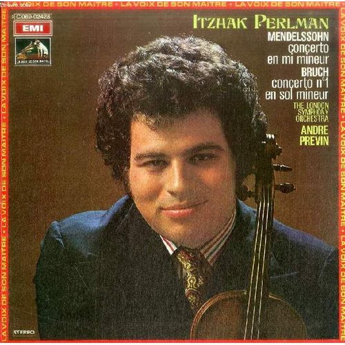 Disque Vinyle 33t : Concerto En Mi Mineur / Concerto N° 1 En Sol Mineur - The London Symphony Orchestra, Dir. André Prévin. Itzhak Perlman, Violon