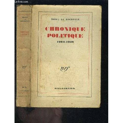 Chronique Politique- 1934-1942