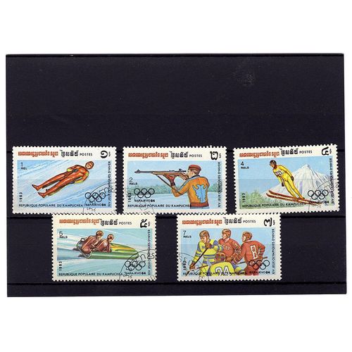 Kampuchea. Série Complète Jeux De Sarajevo 84. (Lot36