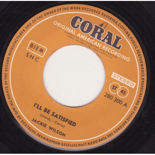 45 Trs Juke Box France Only I'll Be Satisfied / You Better Know It Stereo