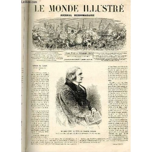 Le Monde Illustre N°337 Le Comte Alfred De Vigny, De L'académie Française