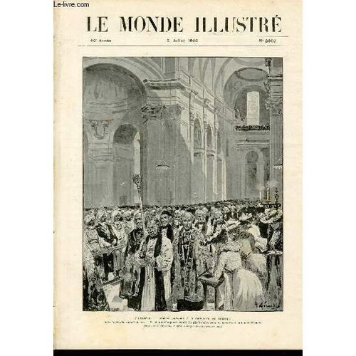 Le Monde Illustre N°2362 - A Londres - Prières Publiques À La Cathédrale De Saint-Paul Pour Le Rétablissement Du Roi - Le Chapitre Anglican Chante Les Litanies Et Se Rend En Procession ...