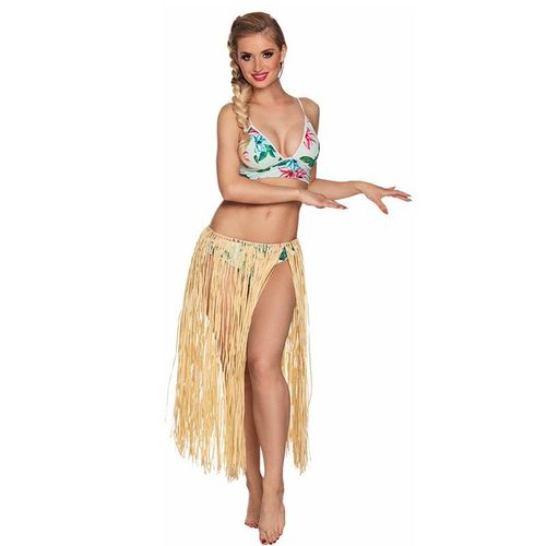 Jupe Hawaïenne Longue Naturelle Raphia Adulte Taille Unique