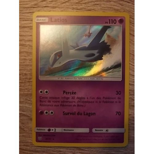 Carte Pokemon Latios N°41/73 Holo Légendes Brillantes