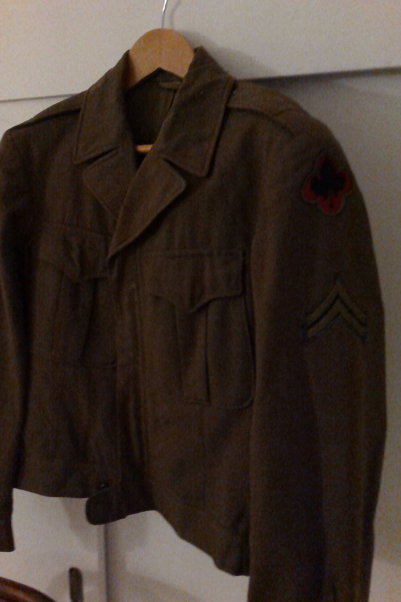 Blouson De L'armée De Terre Américaine . Sergent Major Du Renseignement 1950