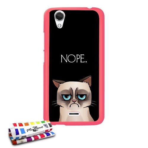 Coque Case Wiko Birdy Nope Cat Contour Rose Silicone Souple (Tpu)