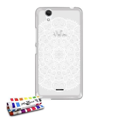 Coque Case Wiko Birdy 4g Dentelles Blanches Contour Transparent Silicone Souple (Tpu)