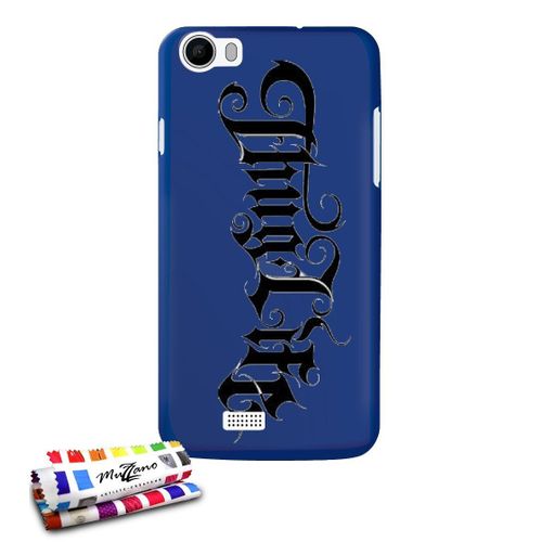 Coque Case Wiko Lenny Thug Life 2 Contour Bleu Marine Silicone Rigide (Tpu)