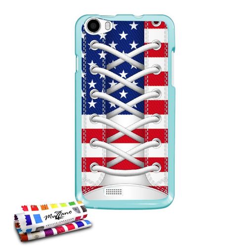 Coque Case Wiko Lenny Tennis Usa Contour Bleu Silicone Souple (Tpu)